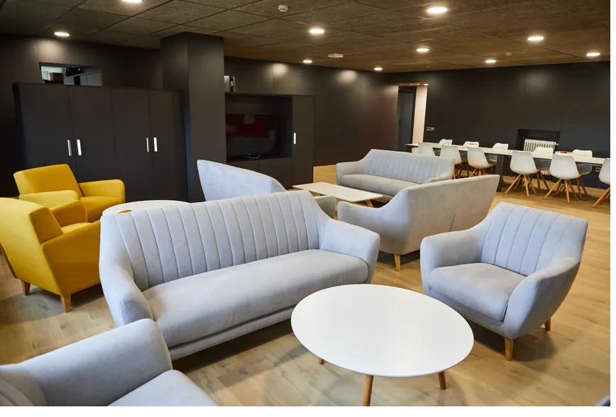 Sala de estar de la residencia